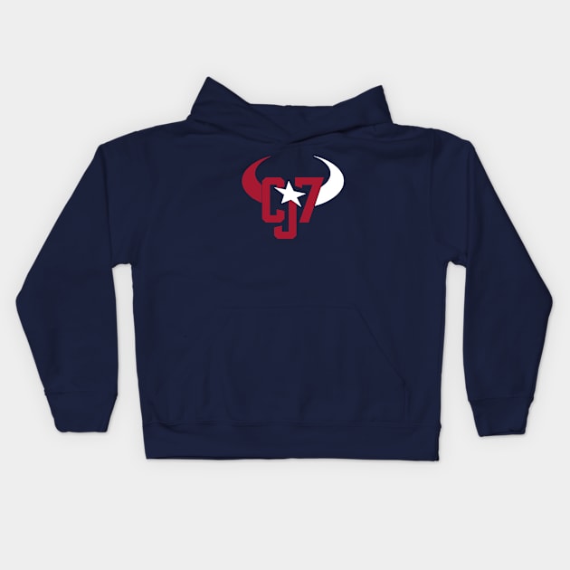 CJ Stroud 7, Houston Football design Kids Hoodie by FanSwagUnltd